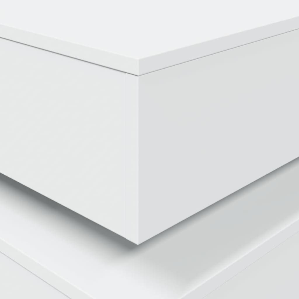 vidaXL Stolik kawowy z oświetleniem LED, biały, 50x50x40 cm