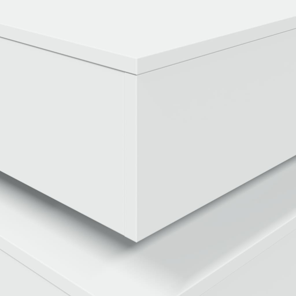 vidaXL Stolik kawowy z oświetleniem LED, biały, 90x50x40 cm