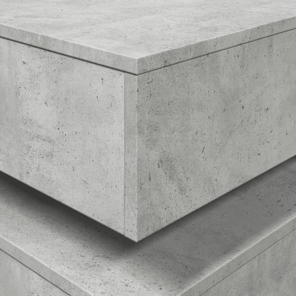 vidaXL Stolik kawowy z oświetleniem LED, szarość betonu, 90x50x40 cm