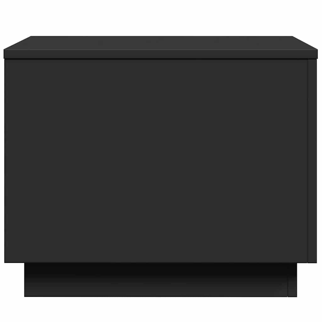 vidaXL Stolik kawowy z oświetleniem LED, czarny, 50x50x40 cm