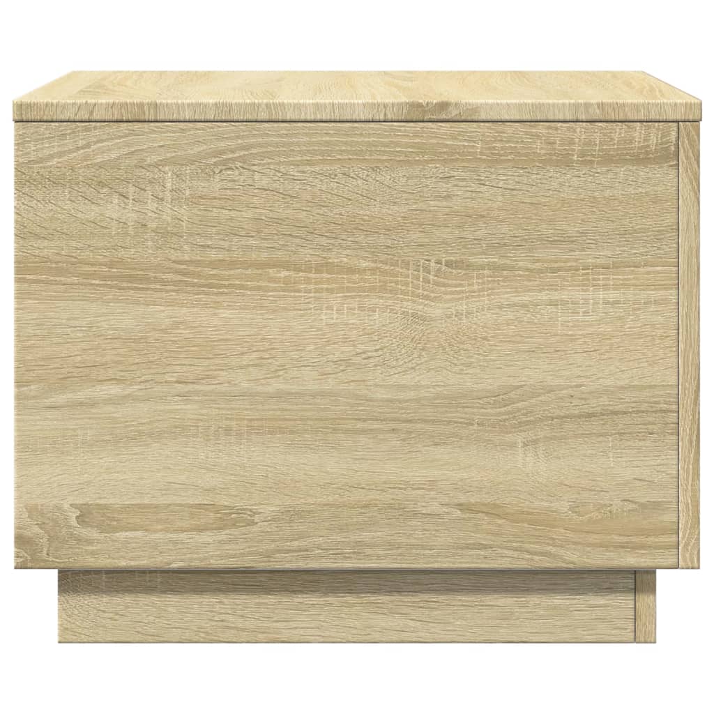 vidaXL Stolik kawowy z podświetleniem LED, dąb sonoma, 50x50x40 cm