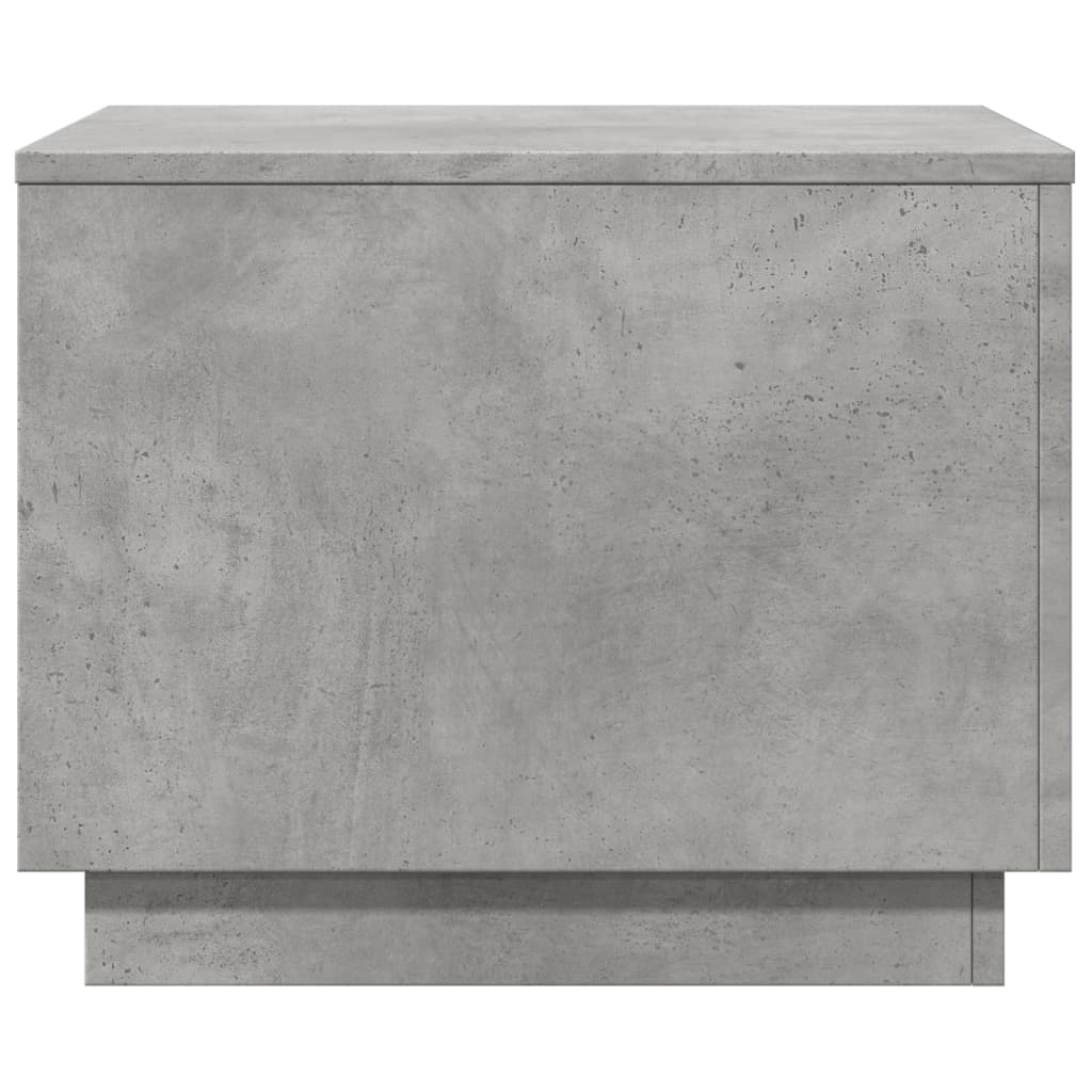 vidaXL Stolik kawowy z podświetleniem LED, szarość betonu, 50x50x40 cm