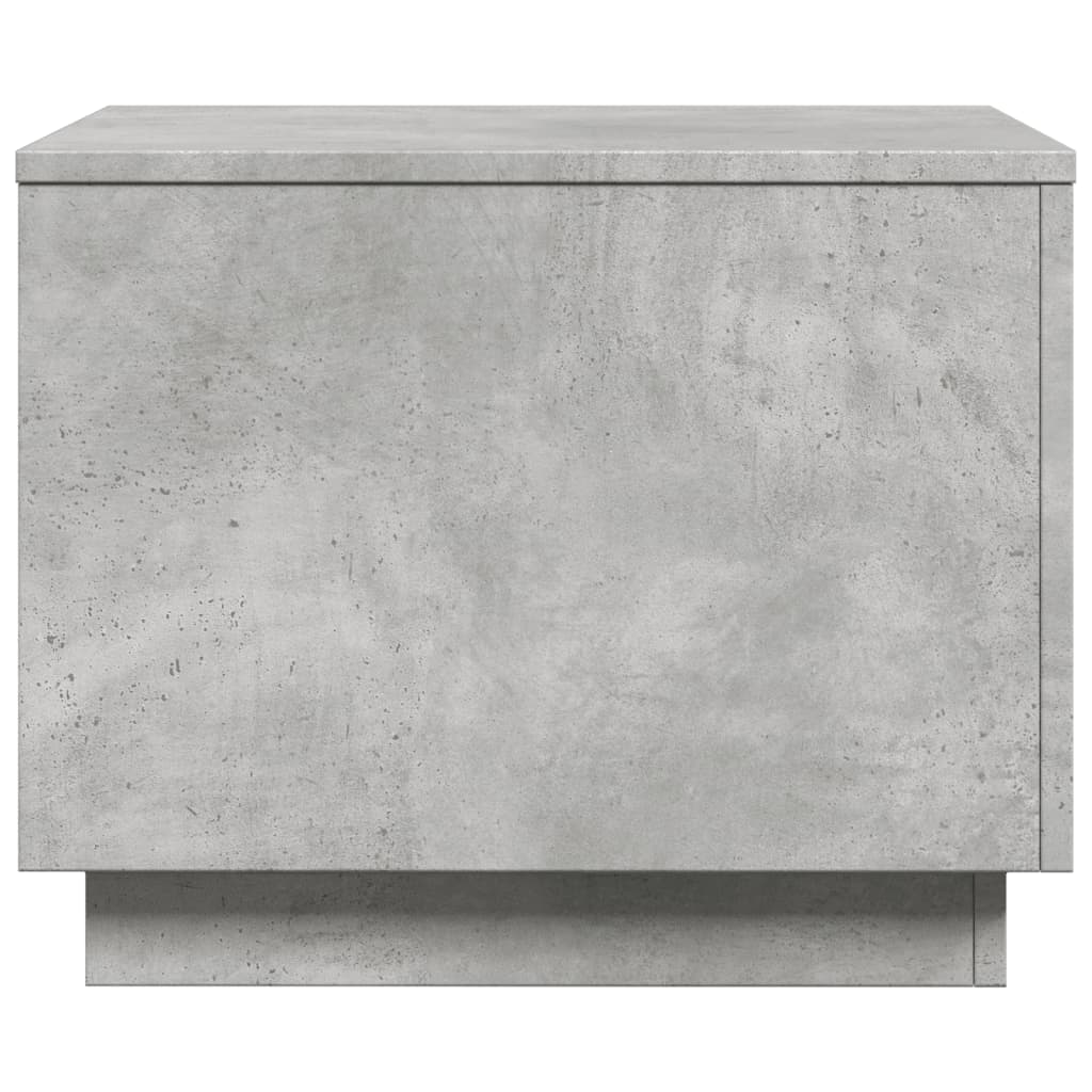 vidaXL Stolik kawowy z podświetleniem LED, szarość betonu, 50x50x40 cm