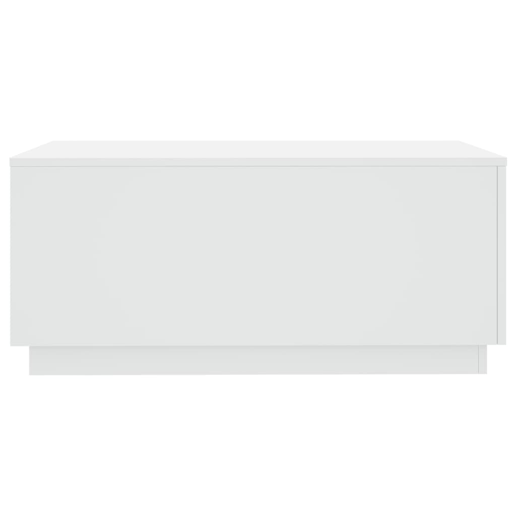vidaXL Stolik kawowy z oświetleniem LED, biały, 90x50x40 cm
