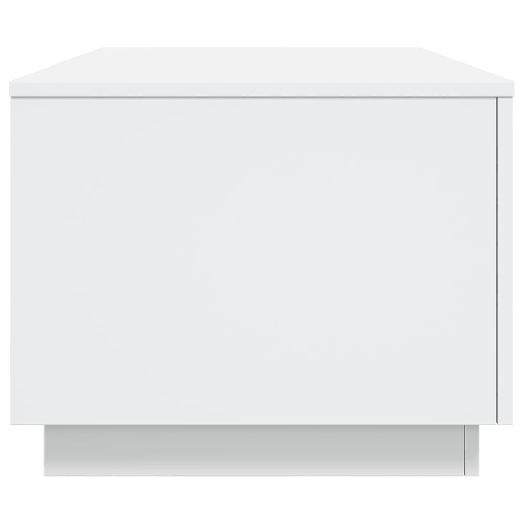 vidaXL Stolik kawowy z oświetleniem LED, biały, 90x50x40 cm