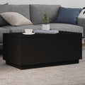 vidaXL Stolik kawowy z oświetleniem LED, czarny, 90x50x40 cm