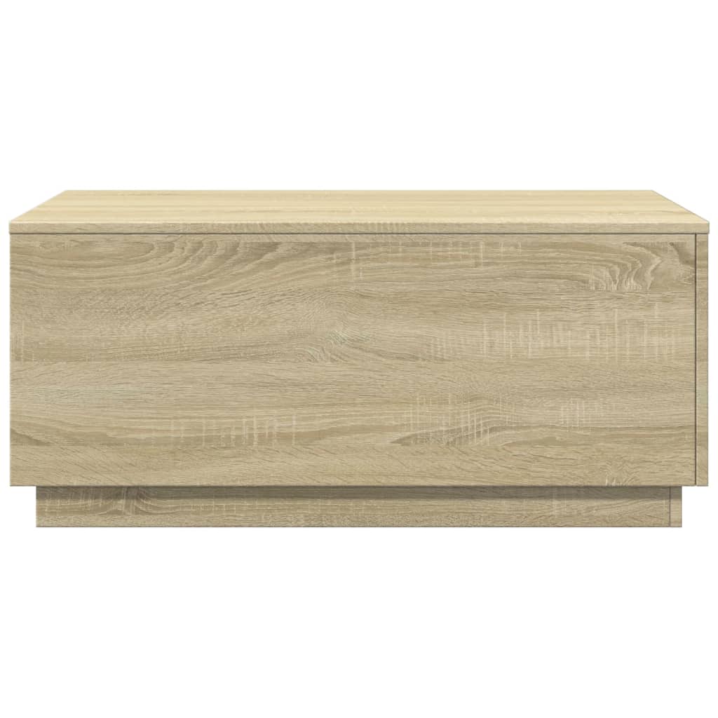 vidaXL Stolik kawowy z oświetleniem LED, dąb sonoma, 90x50x40 cm