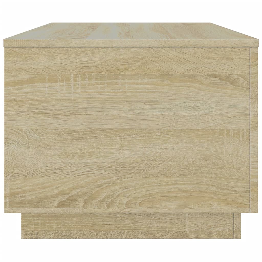 vidaXL Stolik kawowy z oświetleniem LED, dąb sonoma, 90x50x40 cm