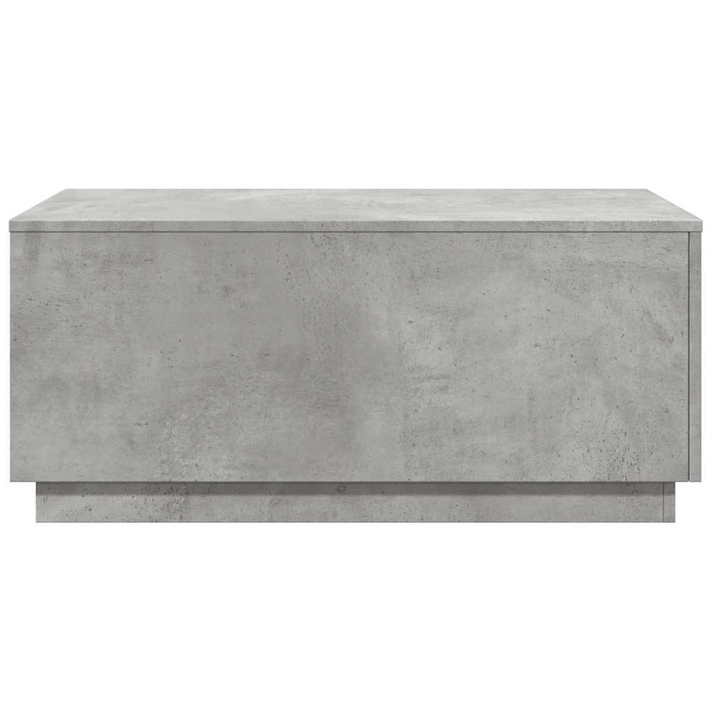 vidaXL Stolik kawowy z oświetleniem LED, szarość betonu, 90x50x40 cm
