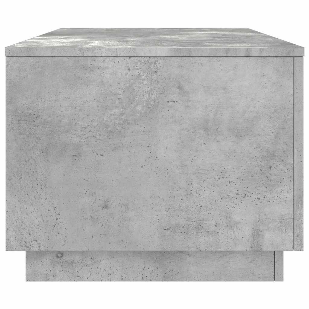 vidaXL Stolik kawowy z oświetleniem LED, szarość betonu, 90x50x40 cm