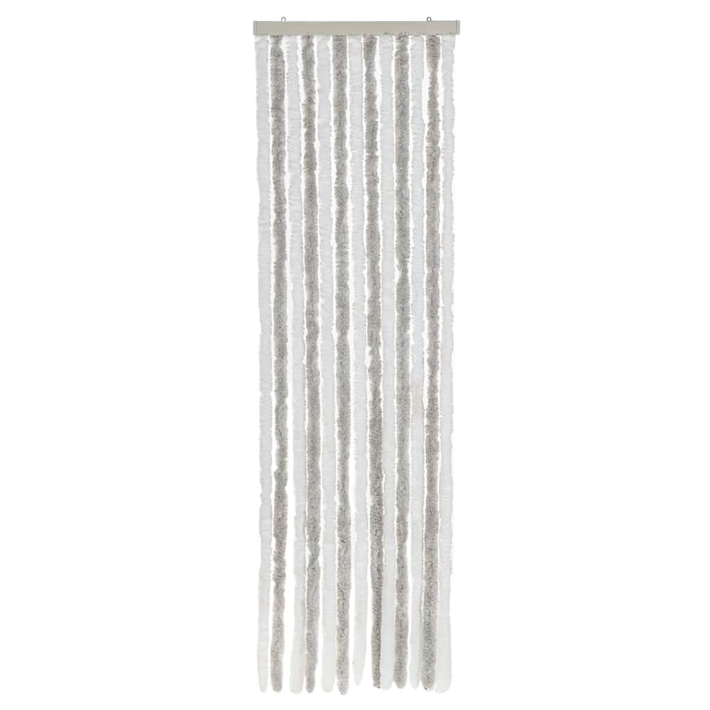 vidaXL Zasłona przeciwko owadom, szaro-biała, 56x185 cm, szenil