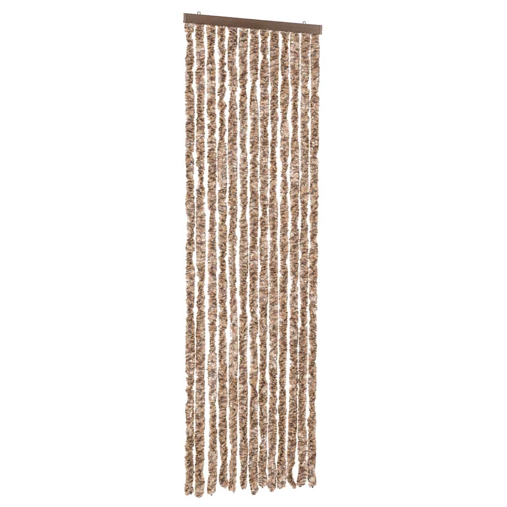 vidaXL Zasłona przeciwko owadom, beż i ciemny brąz, 56x185 cm, szenil