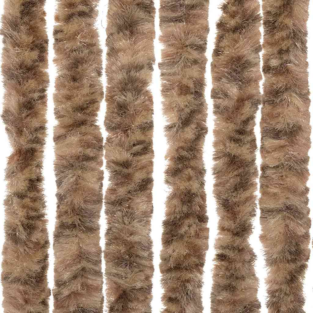 vidaXL Zasłona przeciwko owadom, beż i ciemny brąz, 56x185 cm, szenil
