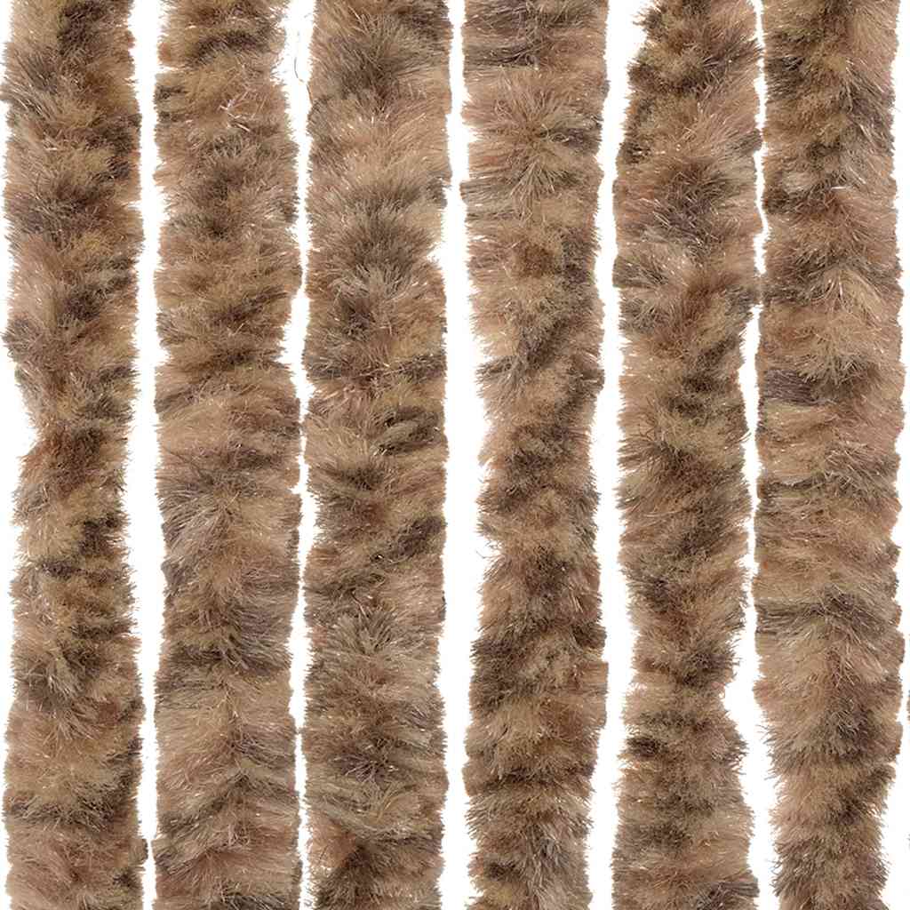 vidaXL Zasłona przeciwko owadom, beż i ciemny brąz, 56x200 cm, szenil