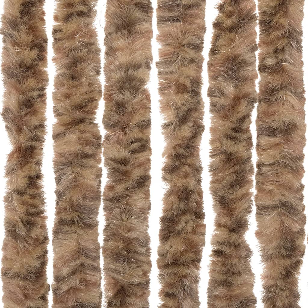 vidaXL Zasłona przeciwko owadom, beż i ciemny brąz, 90x200 cm, szenil