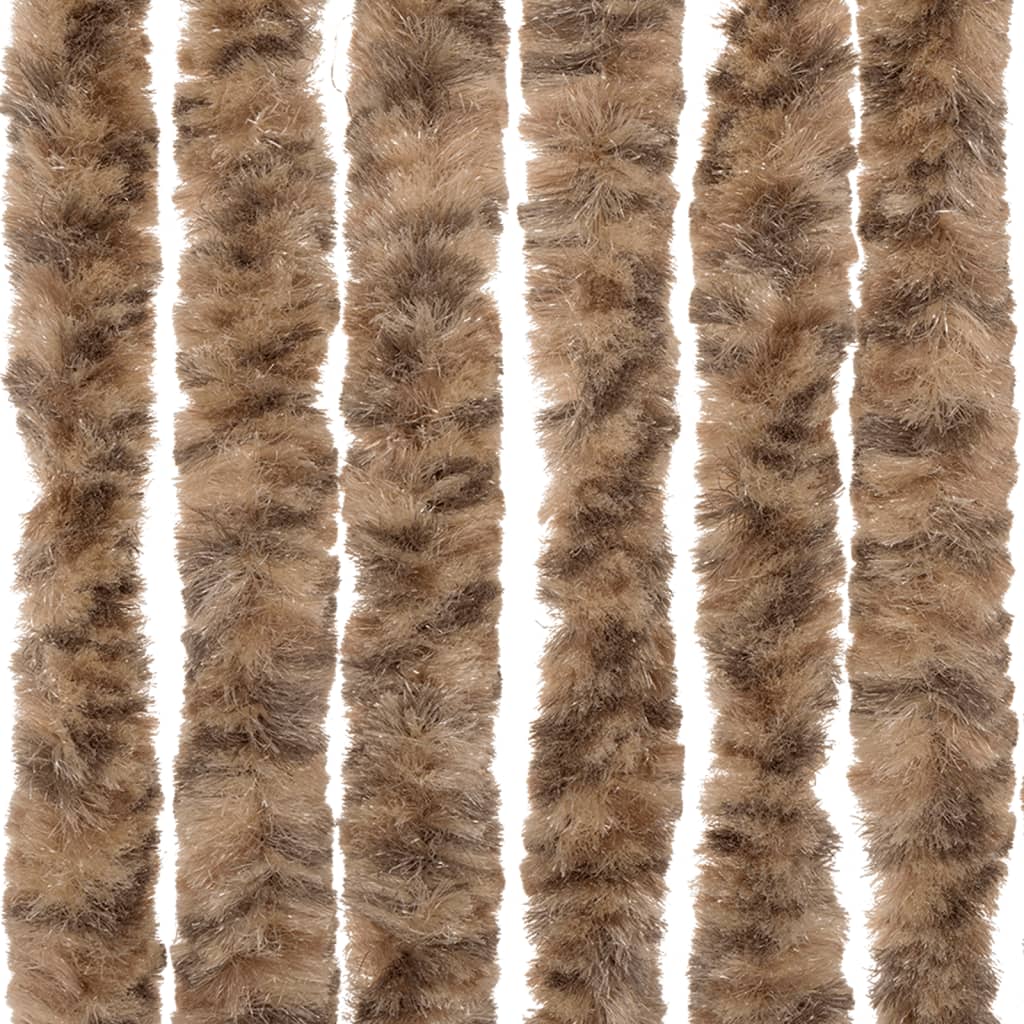 vidaXL Zasłona przeciwko owadom, beż i ciemny brąz, 100x230 cm, szenil