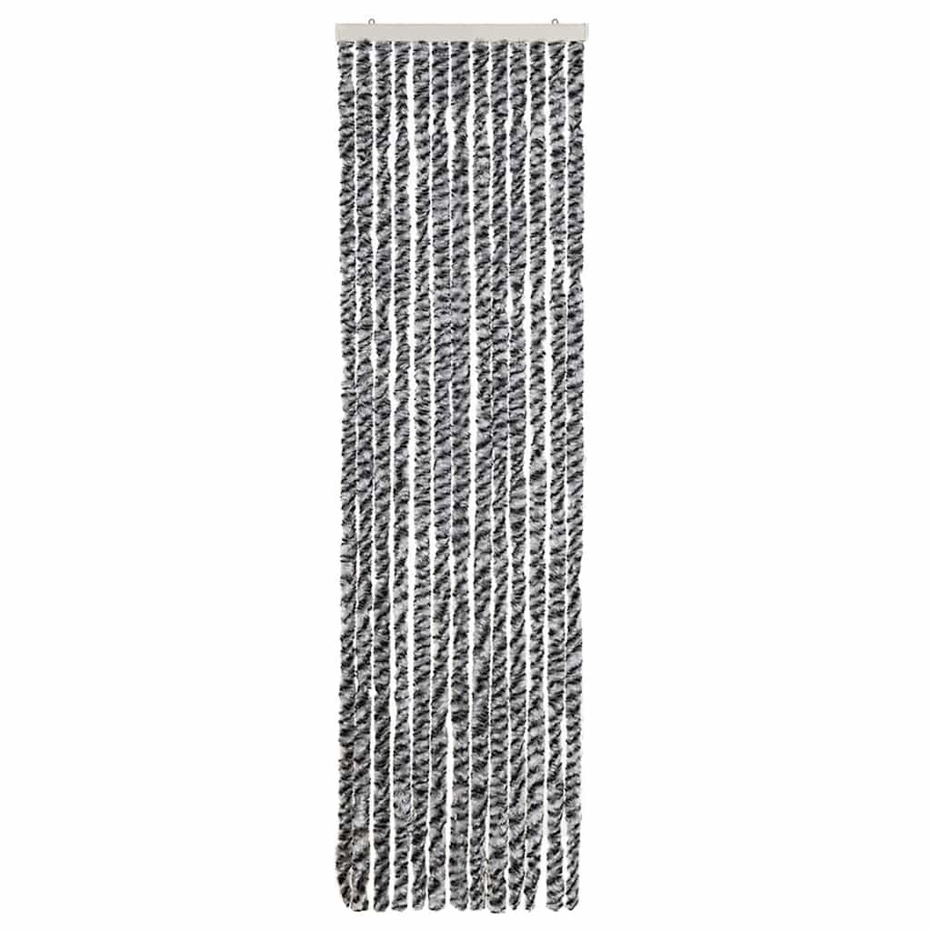vidaXL Zasłona przeciwko owadom, szaro-czarno-biała, 56x200, szenil