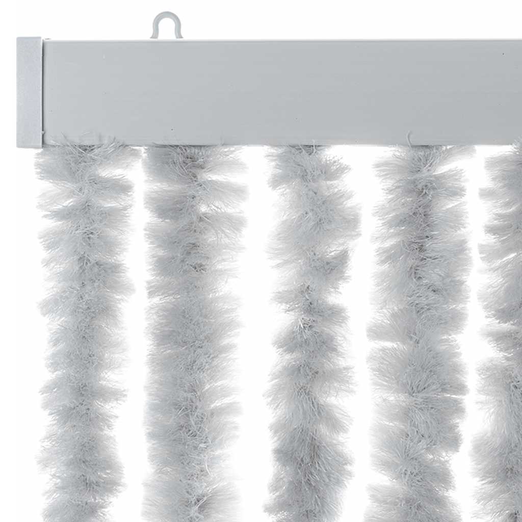 vidaXL Zasłona przeciwko owadom, szara, 56x200 cm, szenil