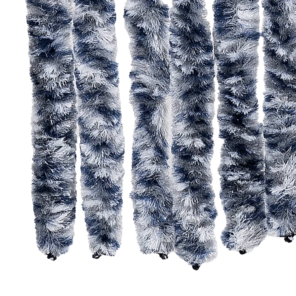 vidaXL Zasłona przeciwko owadom, niebiesko-biała, 100x200 cm, szenil