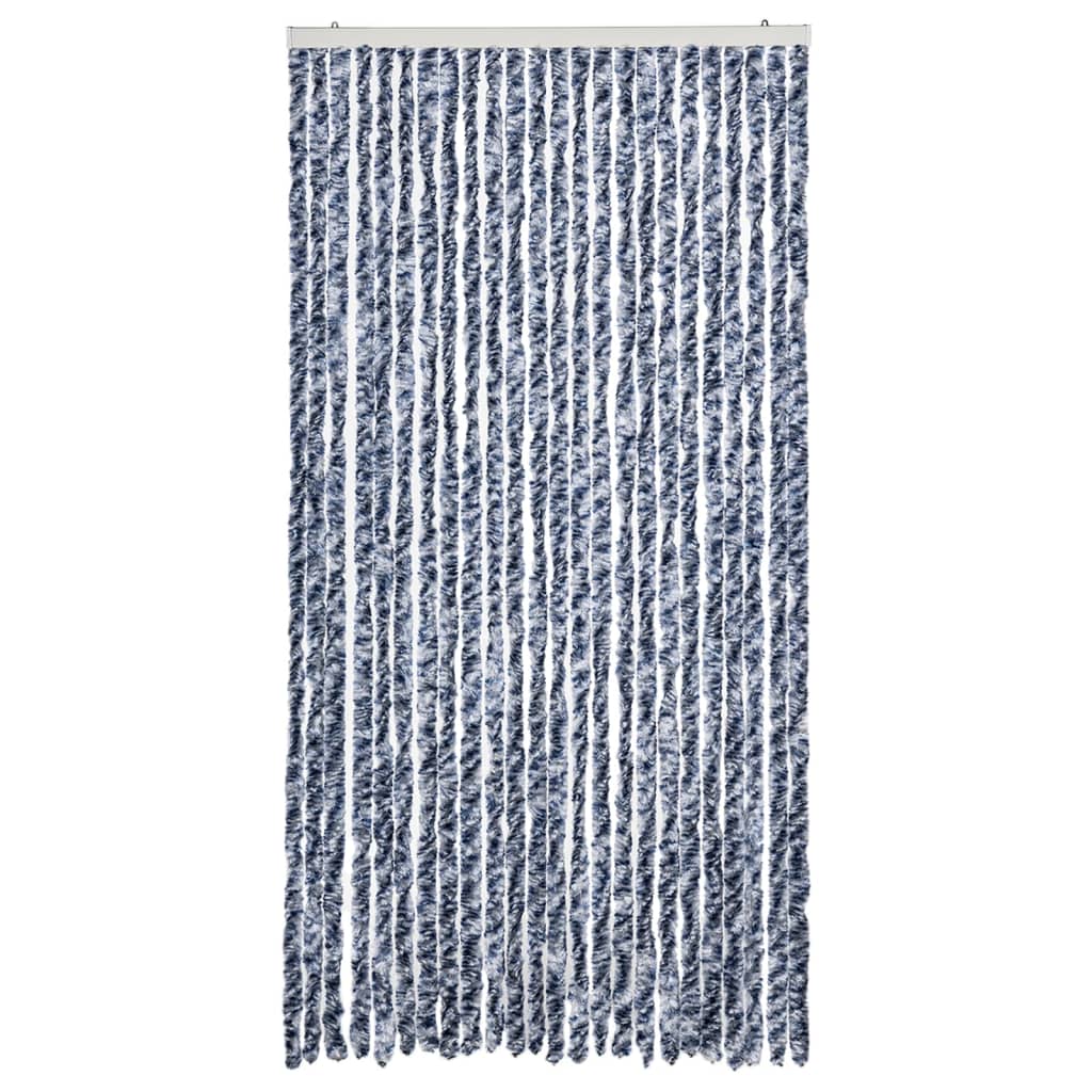 vidaXL Zasłona przeciwko owadom, niebiesko-biała, 100x230 cm, szenil