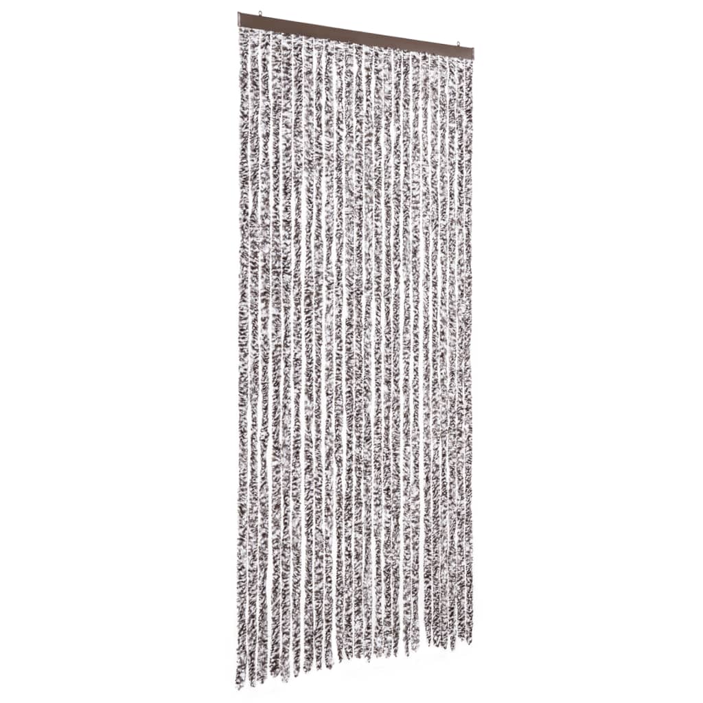 vidaXL Zasłona przeciwko owadom, brązowo-beżowa, 100x200 cm, szenil