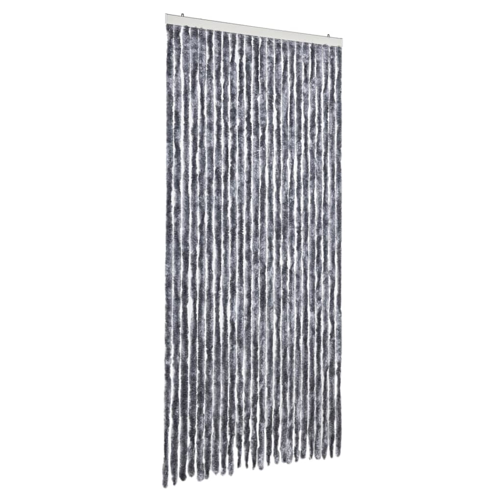 vidaXL Zasłona przeciwko owadom, srebrna, 100x200 cm, szenil