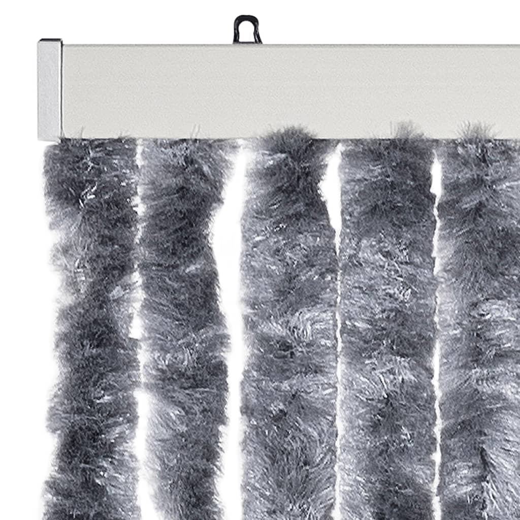 vidaXL Zasłona przeciwko owadom, srebrna, 100x230 cm, szenil