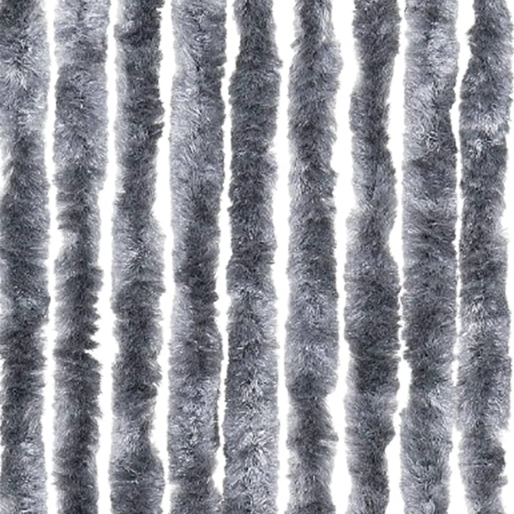 vidaXL Zasłona przeciwko owadom, srebrna, 100x230 cm, szenil