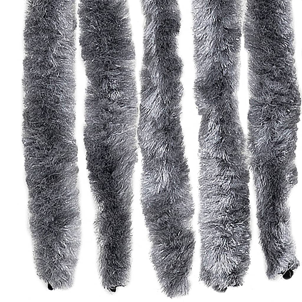 vidaXL Zasłona przeciwko owadom, srebrna, 100x230 cm, szenil