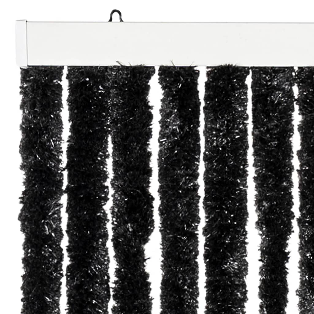 vidaXL Zasłona przeciwko owadom, antracytowa, 100x200 cm, szenil