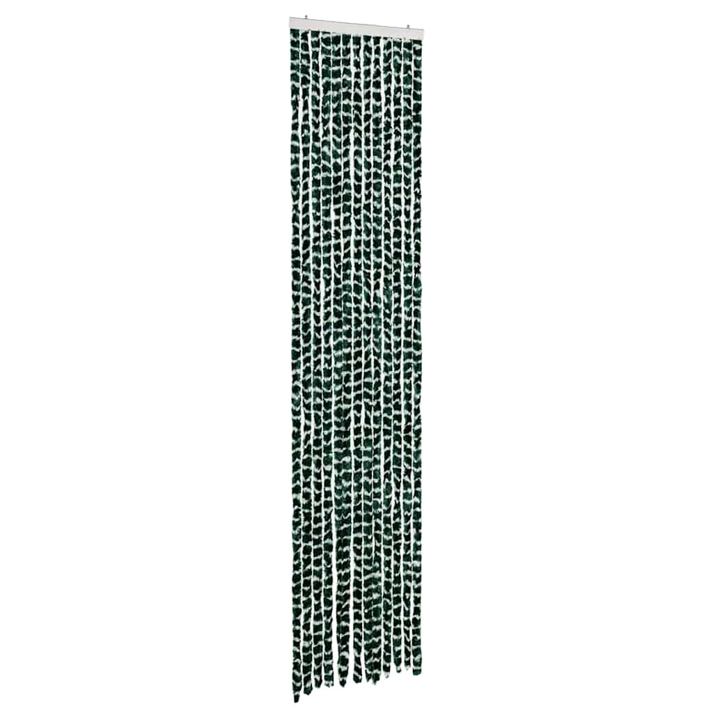 vidaXL Zasłona przeciwko owadom, zielono-biała, 56x200 cm, szenilowa