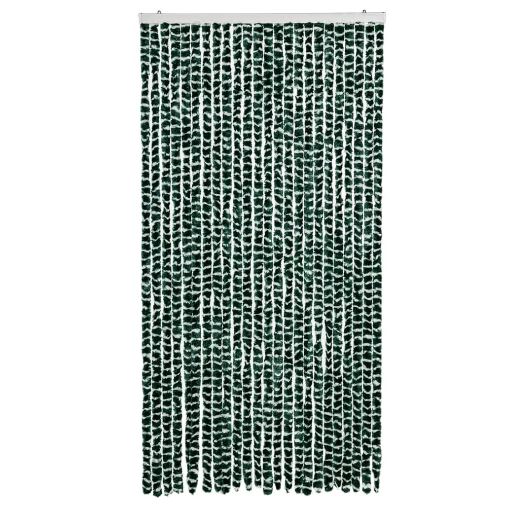 vidaXL Zasłona przeciwko owadom, zielono-biała, 100x230 cm, szenil