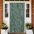 vidaXL Zasłona przeciwko owadom, zielono-biała, 100x230 cm, szenil