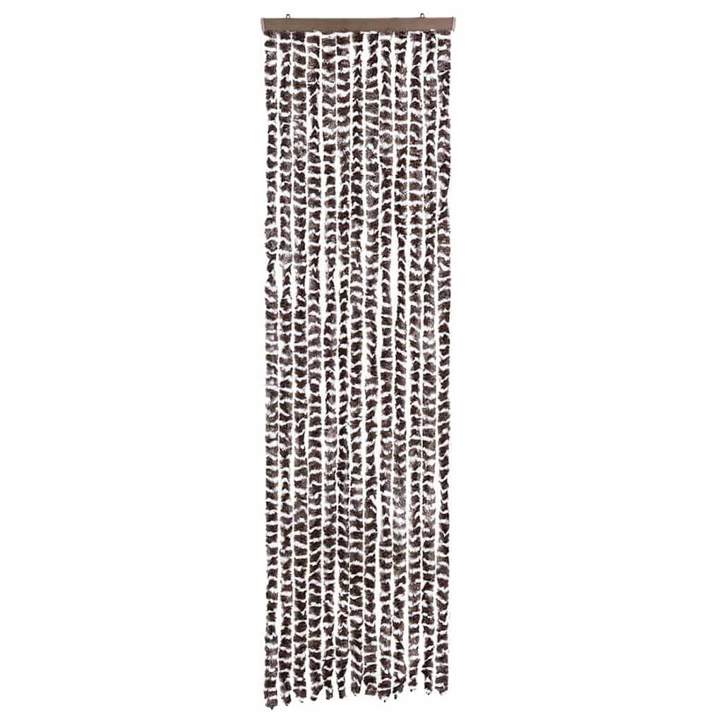 vidaXL Zasłona przeciwko owadom, beżowo-brązowa, 56x200 cm, szenilowa