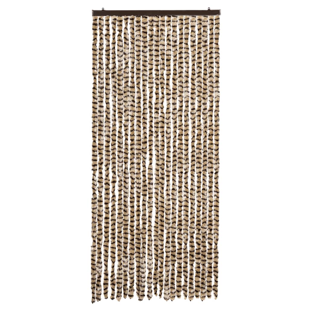 vidaXL Zasłona przeciwko owadom, beżowo-brązowa, 90x200 cm, szenil