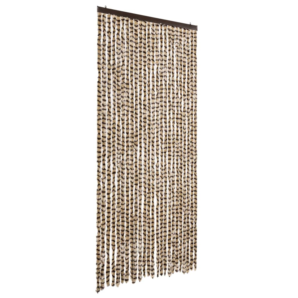 vidaXL Zasłona przeciwko owadom, beżowo-brązowa, 100x200 cm, szenil