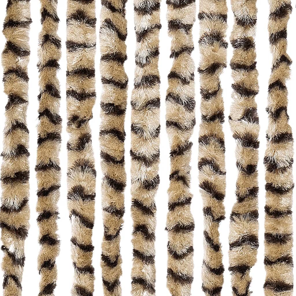 vidaXL Zasłona przeciwko owadom, beżowo-brązowa, 100x200 cm, szenil
