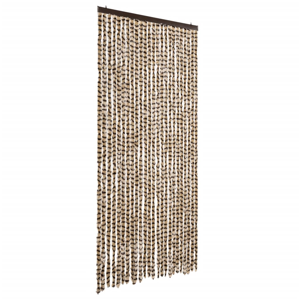 vidaXL Zasłona przeciwko owadom, beżowo-brązowa, 100x230 cm, szenil