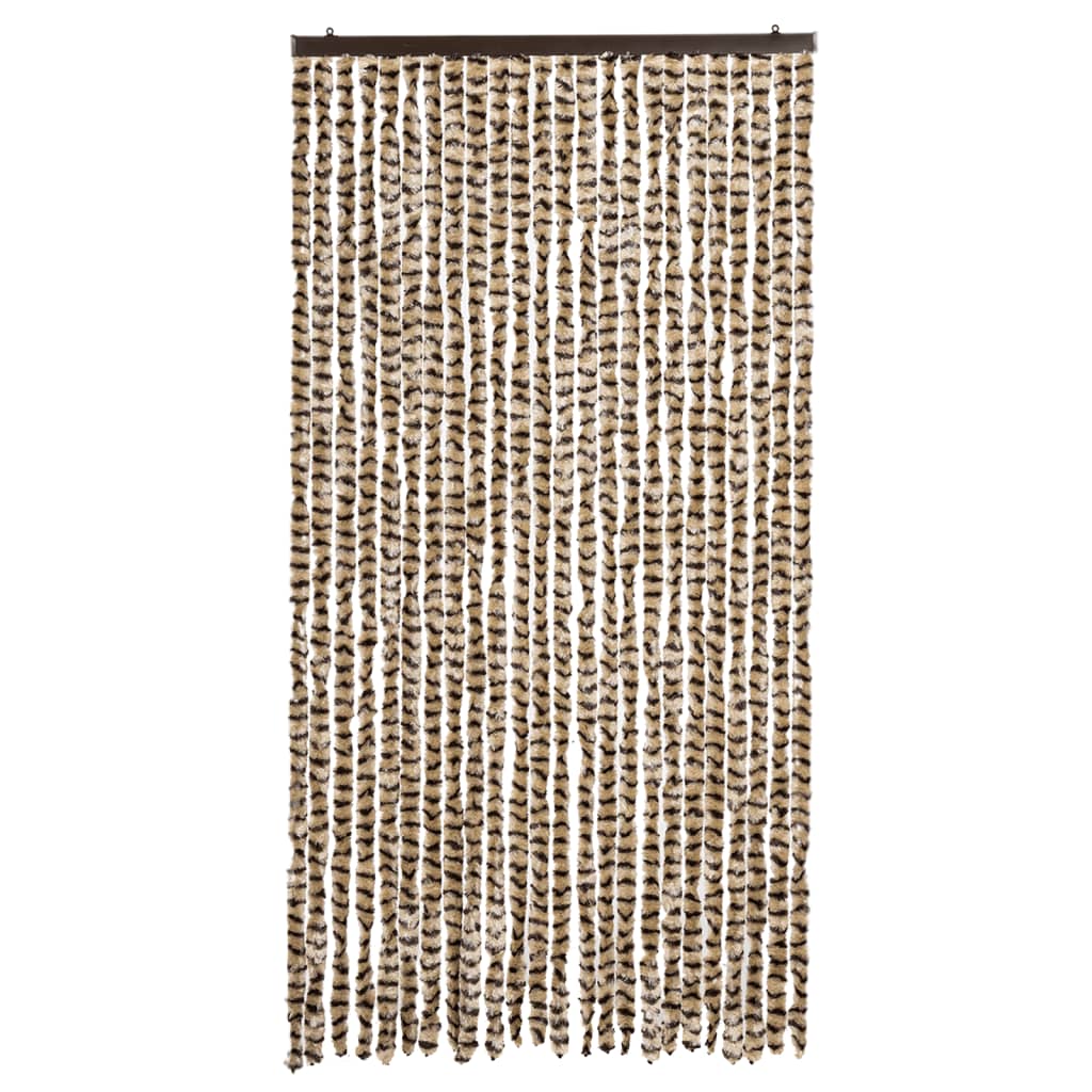 vidaXL Zasłona przeciwko owadom, beżowo-brązowa, 100x230 cm, szenil