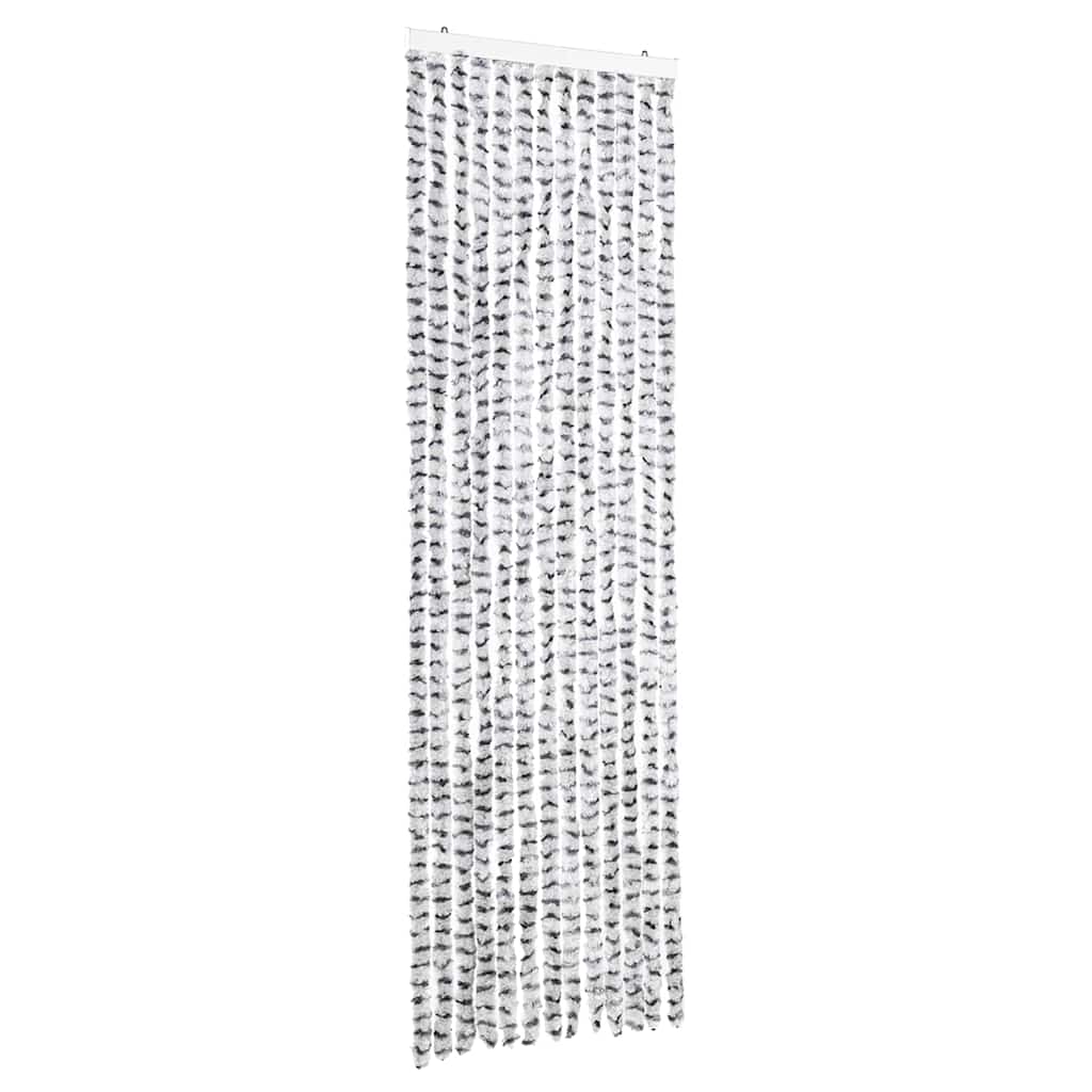 vidaXL Zasłona przeciwko owadom, jasnoszaro-ciemnoszara, 56x200 cm
