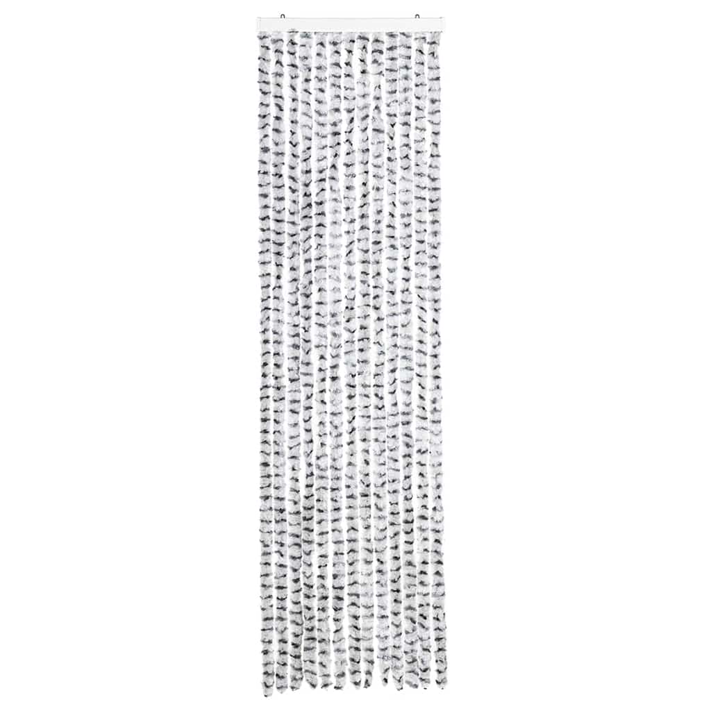 vidaXL Zasłona przeciwko owadom, jasnoszaro-ciemnoszara, 56x200 cm