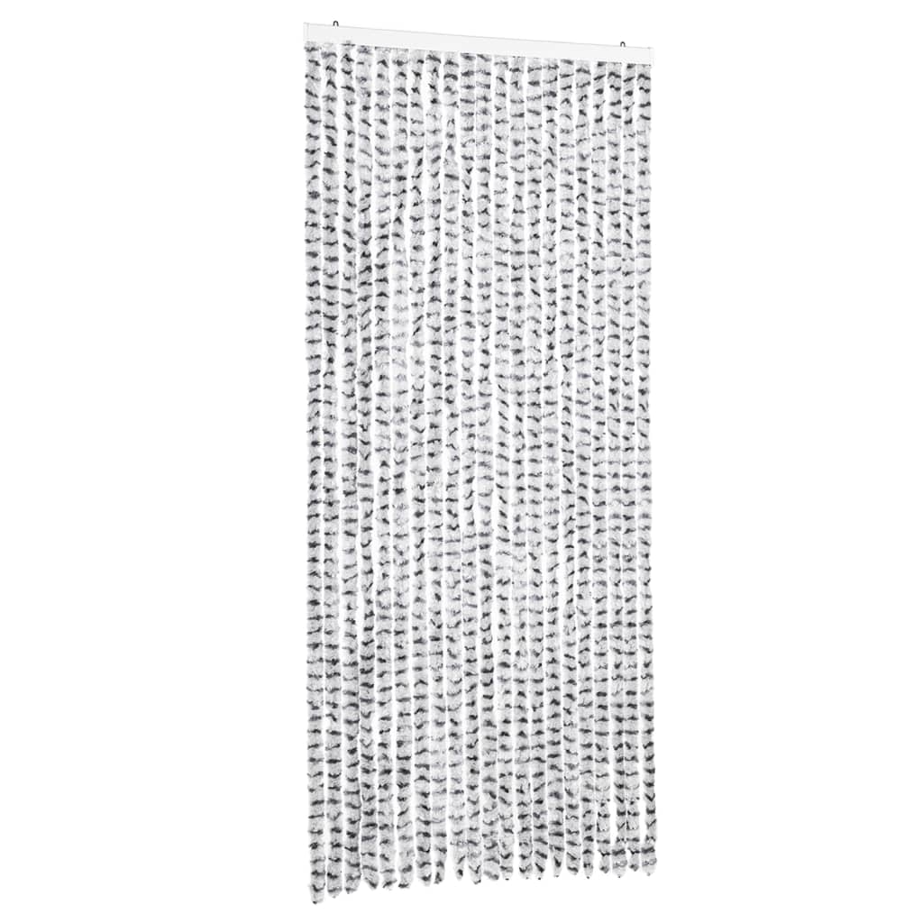 vidaXL Zasłona przeciwko owadom, jasnoszaro-ciemnoszara, 90x200 cm