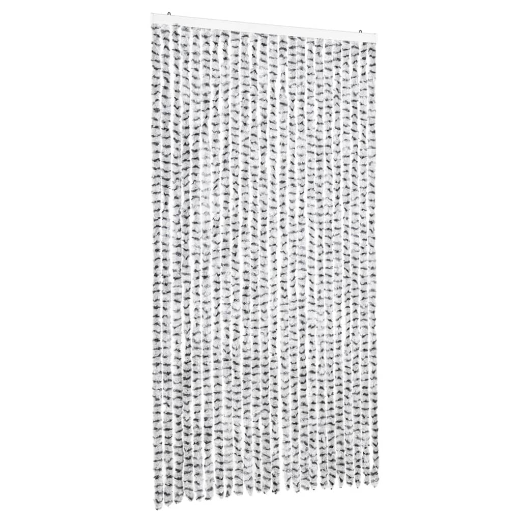 vidaXL Zasłona przeciwko owadom, jasnoszaro-ciemnoszara, 100x200 cm