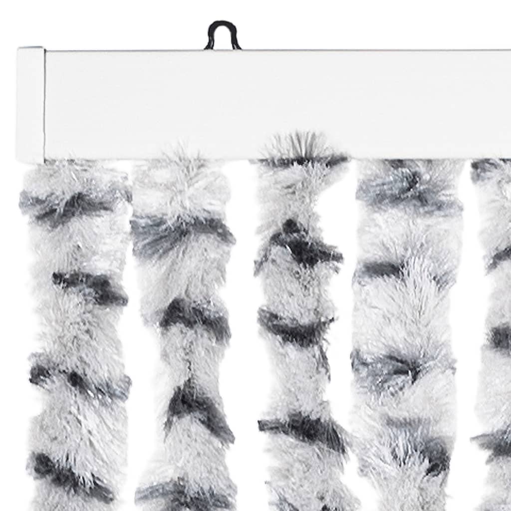 vidaXL Zasłona przeciwko owadom, jasnoszaro-ciemnoszara, 100x200 cm