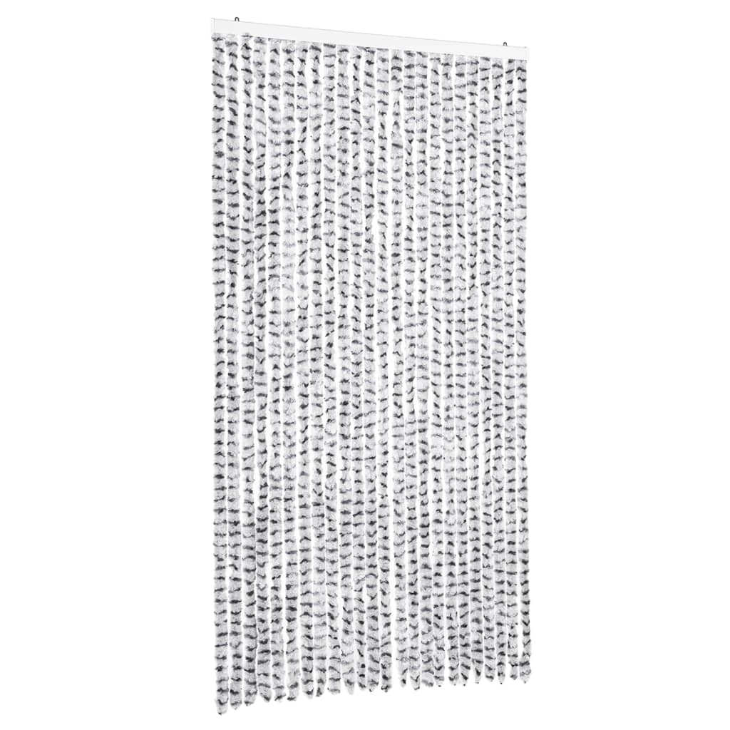 vidaXL Zasłona przeciwko owadom, jasnoszaro-ciemnoszara, 100x230 cm