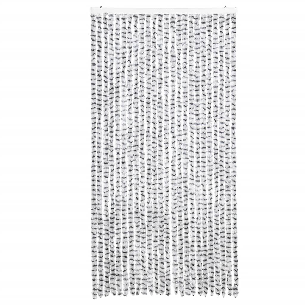 vidaXL Zasłona przeciwko owadom, jasnoszaro-ciemnoszara, 100x230 cm