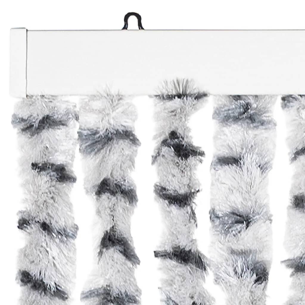 vidaXL Zasłona przeciwko owadom, jasnoszaro-ciemnoszara, 100x230 cm