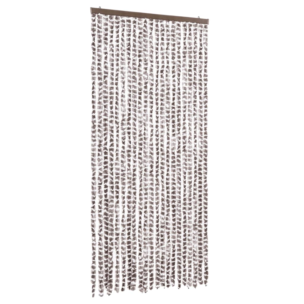 vidaXL Zasłona przeciwko owadom, taupe i biel, 90x200 cm, szenil