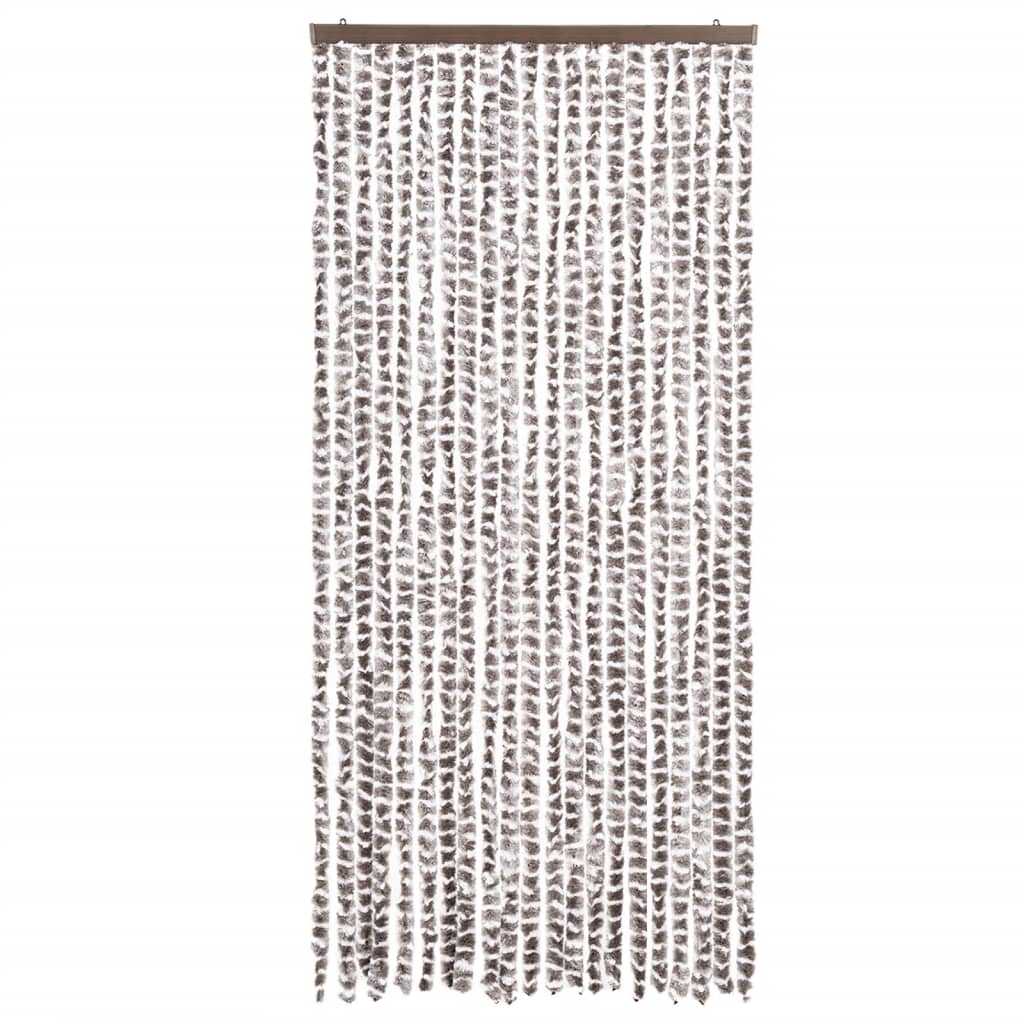 vidaXL Zasłona przeciwko owadom, taupe i biel, 90x200 cm, szenil