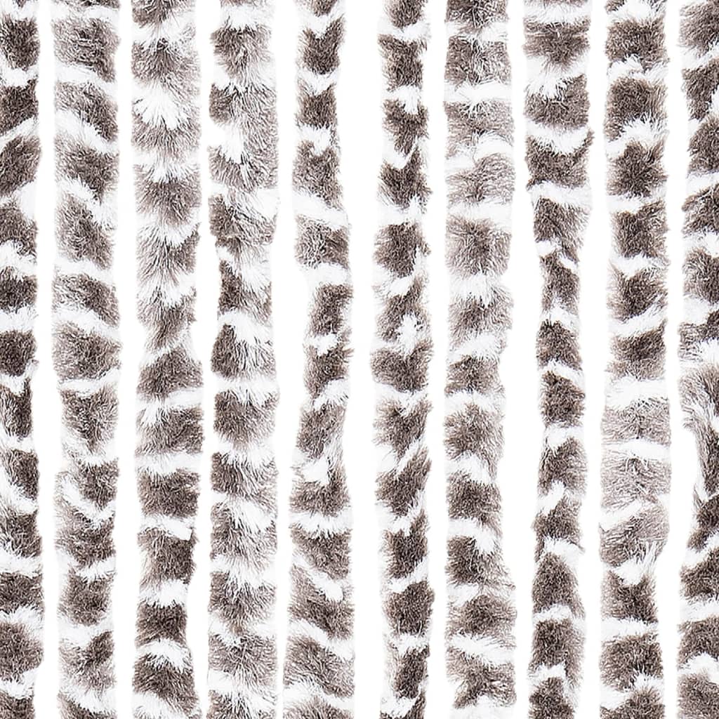 vidaXL Zasłona przeciwko owadom, taupe i biel, 90x200 cm, szenil